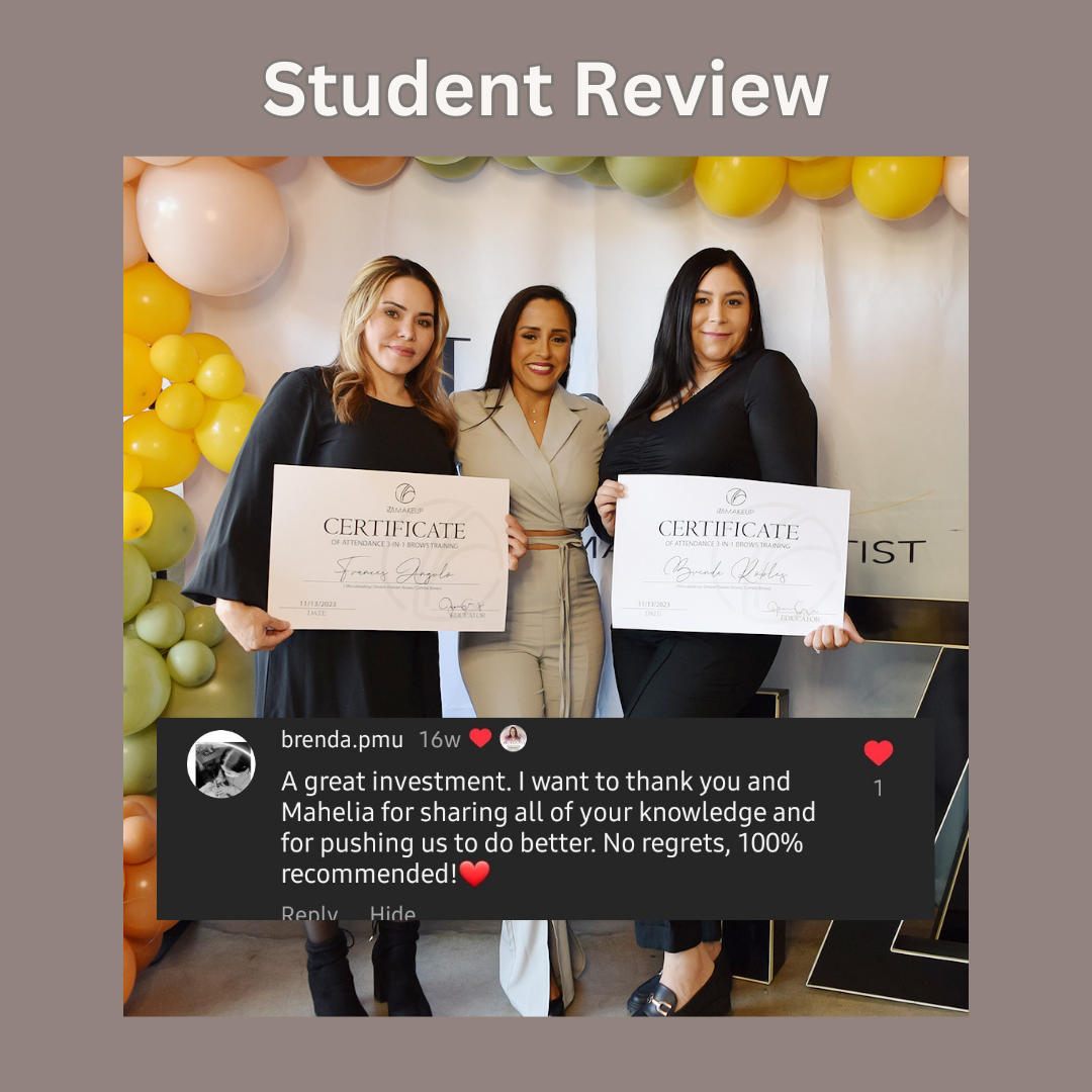 Iza Makeup ©  3-IN-1 Eyebrow Course In-person Premium Training |  Deposit