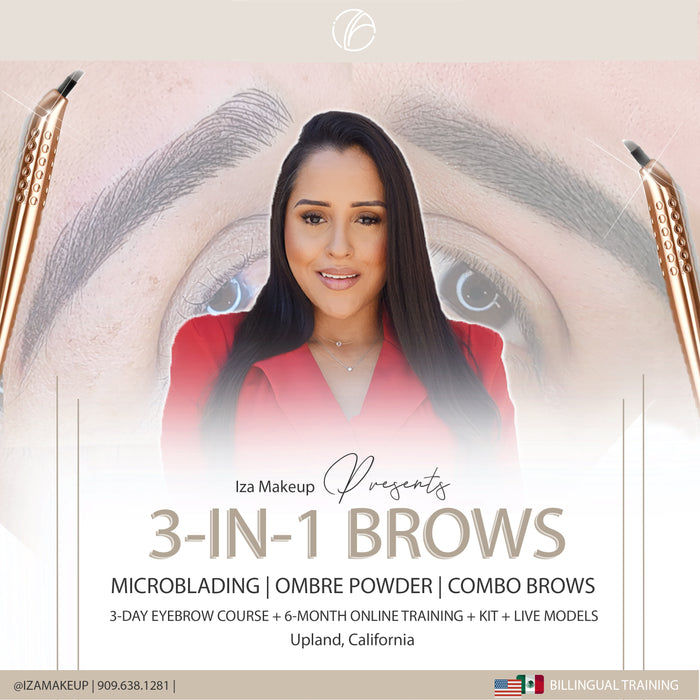 Iza Makeup © 3-IN-1 Eyebrow Course In-person Training without Training Kit | Deposit