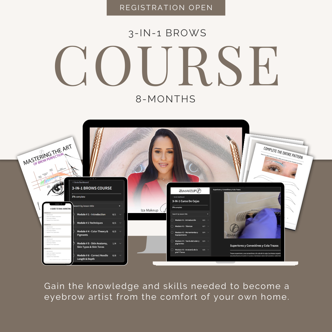 Iza Makeup © 3-IN-1 Eyebrow Course Online Training | 8 Months Access