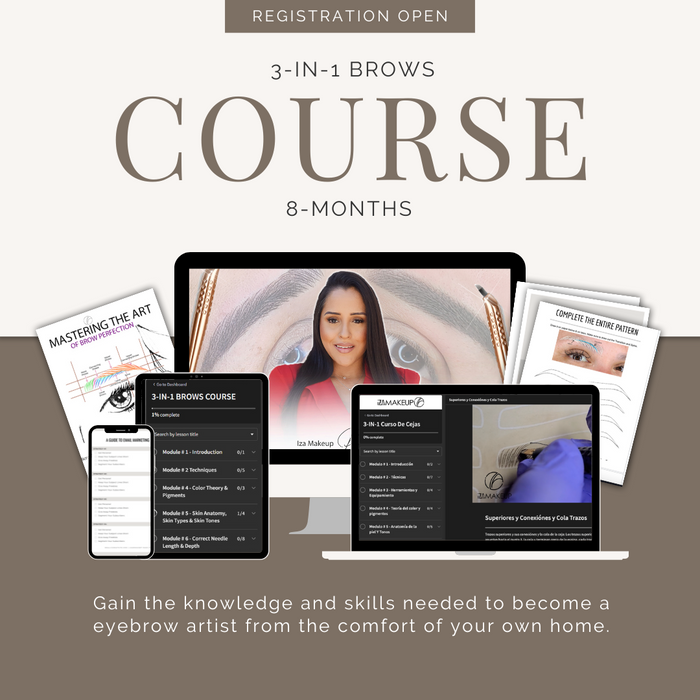 Iza Makeup © 3-IN-1 Eyebrow Course Online Training | 8 Months Access