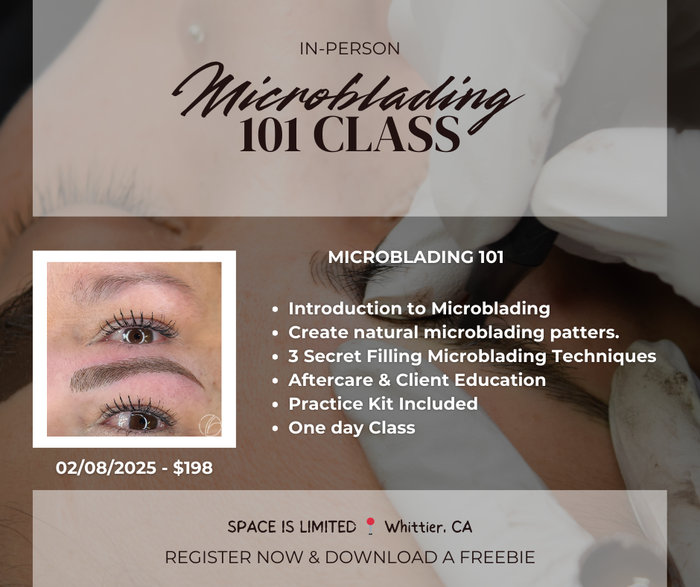 Iza Makeup © Microblading 101: In-Person Fundamental Class