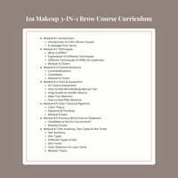 Iza Makeup © 3-IN-1 Eyebrow Course In-person Basic Training  | Deposit