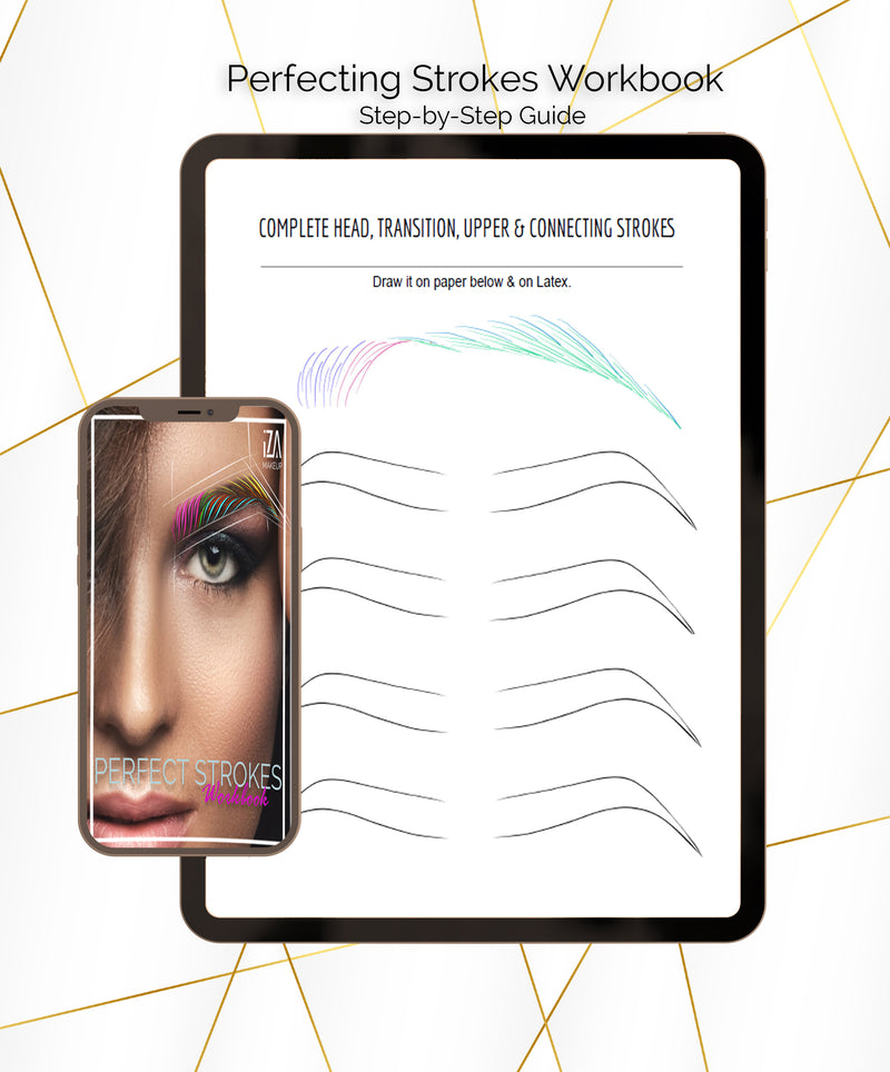Perfect Microblading Pattern Stroke - Step-by-Step Workbook